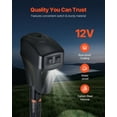 thumbnail image 3 of VEVOR Electric Trailer Jack, 5000 lbs, Heavy Duty RV Electric Power Tongue Jack with 7-pin Connector, Manual Crank Handle & Weatherproof Jack Cover, 10"-28.3" Lift, for Trailers, Campers & RVs, Black, 3 of 9
