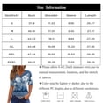 thumbnail image 3 of 4th of July Shirts for Women 3/4 Length Sleeve Patriotic Tops Dressy Casual Notch Neck Blouses 2024 USA Flag Star Stripes Printed Parade T Shirt, 3 of 5