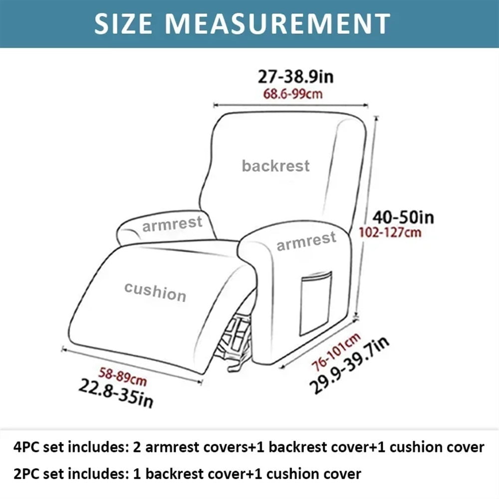 Waterproof Recliner Sofa Cover For Living Room Jacquard Sofa Slipcover Non Slip Armchair Cover Office Home Decor