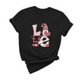 thumbnail image 2 of Meichang T-Shirts pour Femmes Chemise de la Saint-Valentin Manches Courtes T-Shirts Graphiques Cœur d'Amour T-Shirts de Vacances Hauts de la Saint-Valentin Manches Courtes Col Rond Blouses, 2 of 6