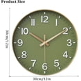 thumbnail image 7 of Modern Wall Clock,12 inch Silent Non Ticking Wall Clock,Battery Operated, Analog Wall Clock for Living Room Bedroom Kitchen Office Classroom Decor (Green), 7 of 7