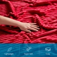 thumbnail image 2 of Nestl Cut Plush Fleece Blanket, Soft Lightweight Fuzzy Luxury King Size Bed Blankets for Bed, King, Cherry Red, 2 of 6
