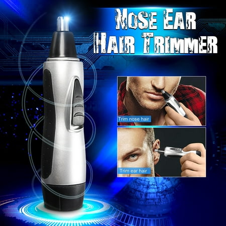 Professional Portable Wet Dry Painless Electric Nose Ear Eyebrow Mustache Face Body Hair Trimmer Removal Shaver Clipper Cleaner Remover Raz or Tool Stainless Steel Blade For Man