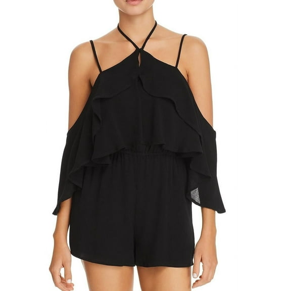L*Space BLACK Seaside Romper, US Large