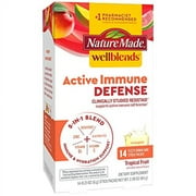 Nature Made Wellblends Active Immune Defense Fizzy Drink Mix, ResistAid, Vitamin C 500mg, Vitamin D 1000 IU, Zinc, and Electrolytes Powder, 14 Stick Packs