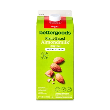 Plant-Based Unsweetened Original Almondmilk, Half Gallon