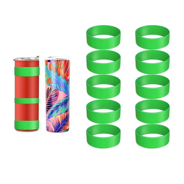Silicone Bands For Sublimation Cups 10pcs Alternative Shrink Wrap For  Sublimation S Prevent Ghosting Sublimation Supplies