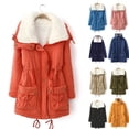 thumbnail image 4 of Women Winter Thick Outwear Long Jacket Cotton Pad Warm Parka Casual Winter Coat, 4 of 8