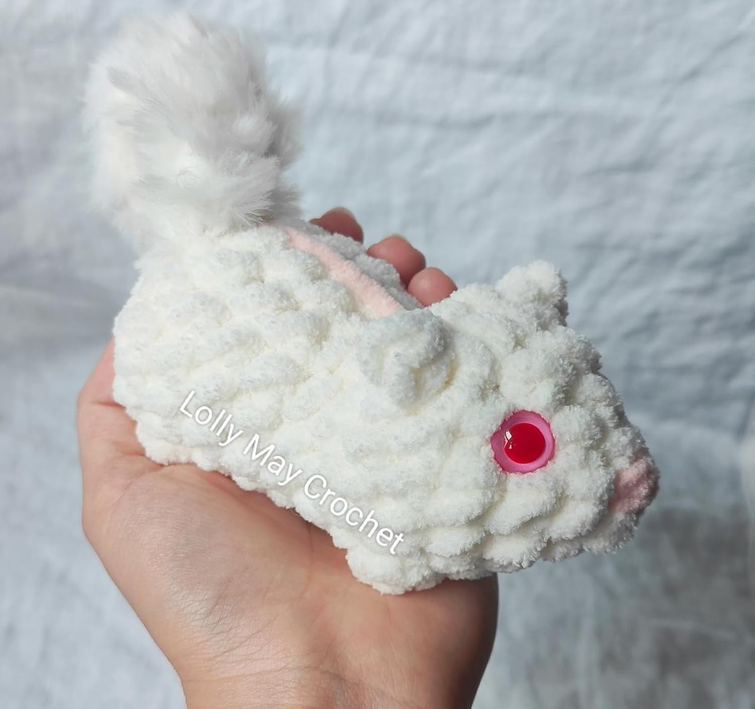 Pair of Zim's 12mm Red Albino Plastic Bunny Rabbit Safety Eyes for Craft Amigurumi or Puppets (Pack of 8)