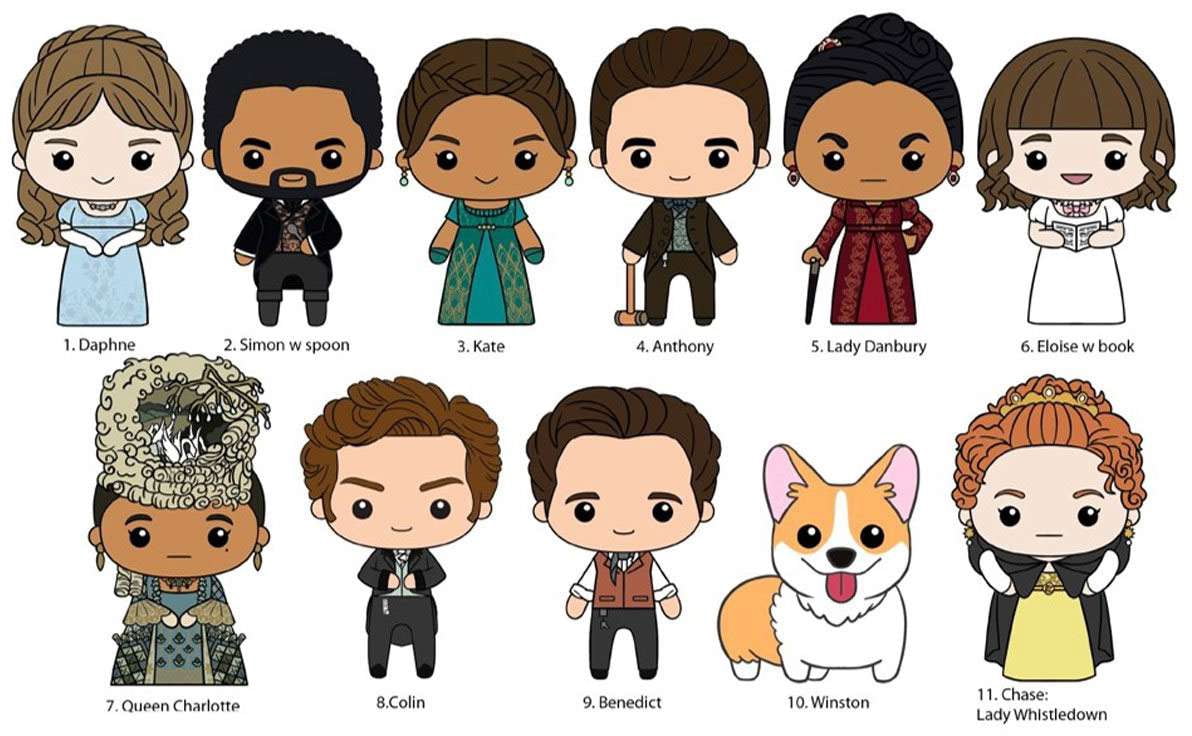 3D Figural Keyring Bridgerton Series 1 Mystery Box (24 Packs)