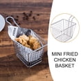 thumbnail image 3 of Square Mesh Frying Basket Strainer Mini Food Colander Mesh Fry Filter Mesh Basket for Potatoes Chips French Fries (Size S), 3 of 8