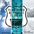 thumbnail image 6 of Please Deliver All Packages To This Bin (2 Pack) 12 inch X 12 inch Shield Shaped Commercial Grade Plastic Signs with Aluminum Mounting Stakes Weather Resistant Made in the USA, 6 of 8