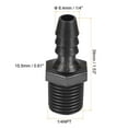 thumbnail image 2 of Uxcell 1/4" Barb x 1/4" NPT Male Thread Tube Connector Plastic Hose Fittings 3 Pack, 2 of 5