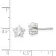 thumbnail image 2 of Beautiful Sterling Silver 7mm Star Basket Set CZ Stud Earrings, 2 of 2
