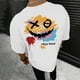 thumbnail image 2 of Playeras De Hombre Camiseta Informal De Verano De Manga Corta Con Cuello Redondo Y Estampado De Letras Y Caras Para Hombre, 2 of 5