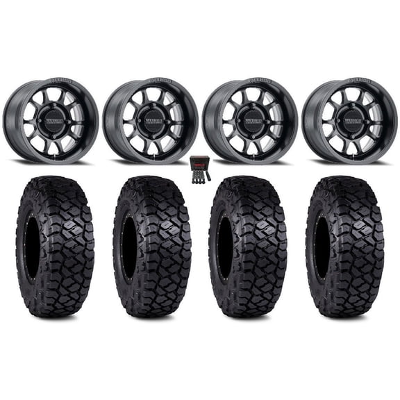 Method 409 15" Wheels Black (5 2) 35" Intersect Tires Can-Am Maverick X3 / Honda Pioneer 1000 / Talon