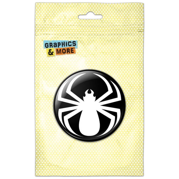 Spider White Black Widow Pinback Button Pin Badge