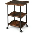 thumbnail image 2 of GVN 3-tier Adjustable Printer Stand with 360° Swivel Casters-Brown, Office Furniture, Computer Table for Home and Office, 2 of 10