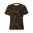thumbnail image 4 of Vsdgher Polynesian Turtles Print Men's Dry Fit Mesh Athletic Shirts Moisture Wicking Tennis T-Shirt Tops, 4 of 9