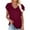 Wine, variant on LYXSSBYX Women Plus Size Tops Clearance Summer Fashion Women Casual Petal Sleeve V-Neck Solid Tops Blouse