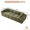 thumbnail image 2 of Aukfa 99" Oversized Cloud Sofa Boneless Couch 4-Seater Tufted Upholstered Sofa for Living Room, 2 Pillows, Corduroy, Green, 2 of 9