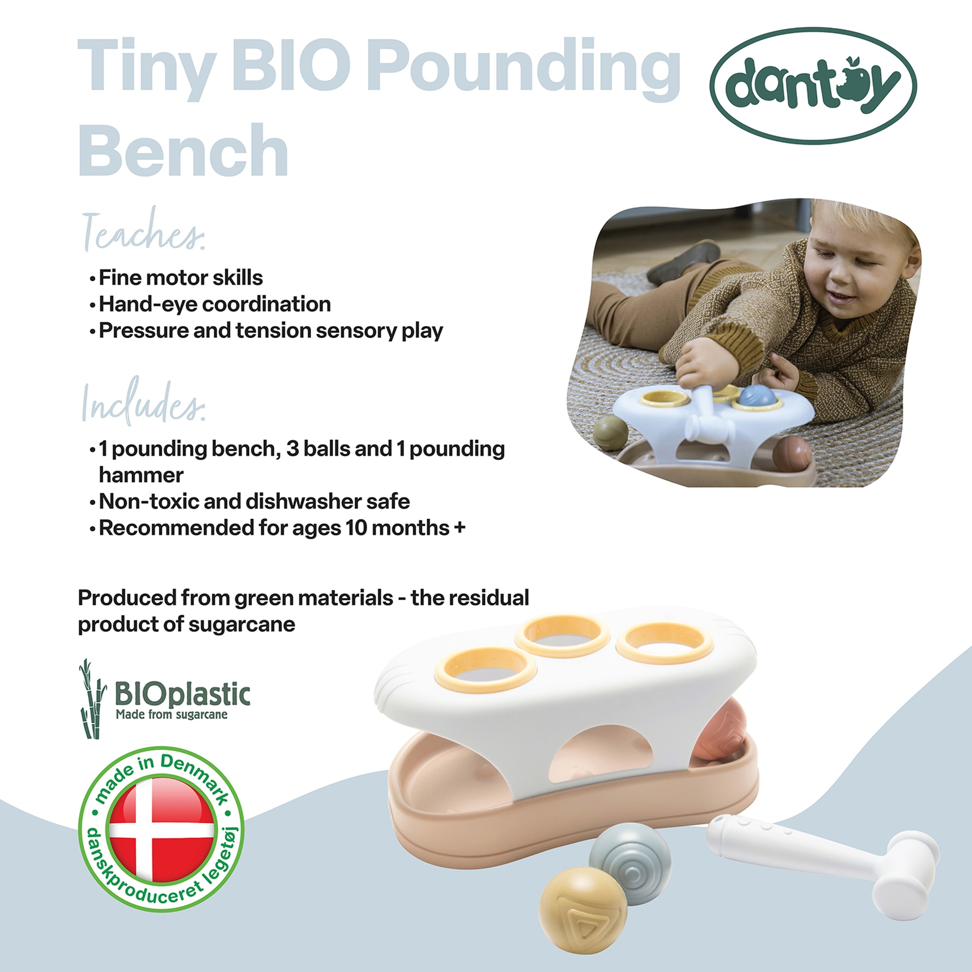 Tiny BIO Pounding Bench Set, 5 Pieces