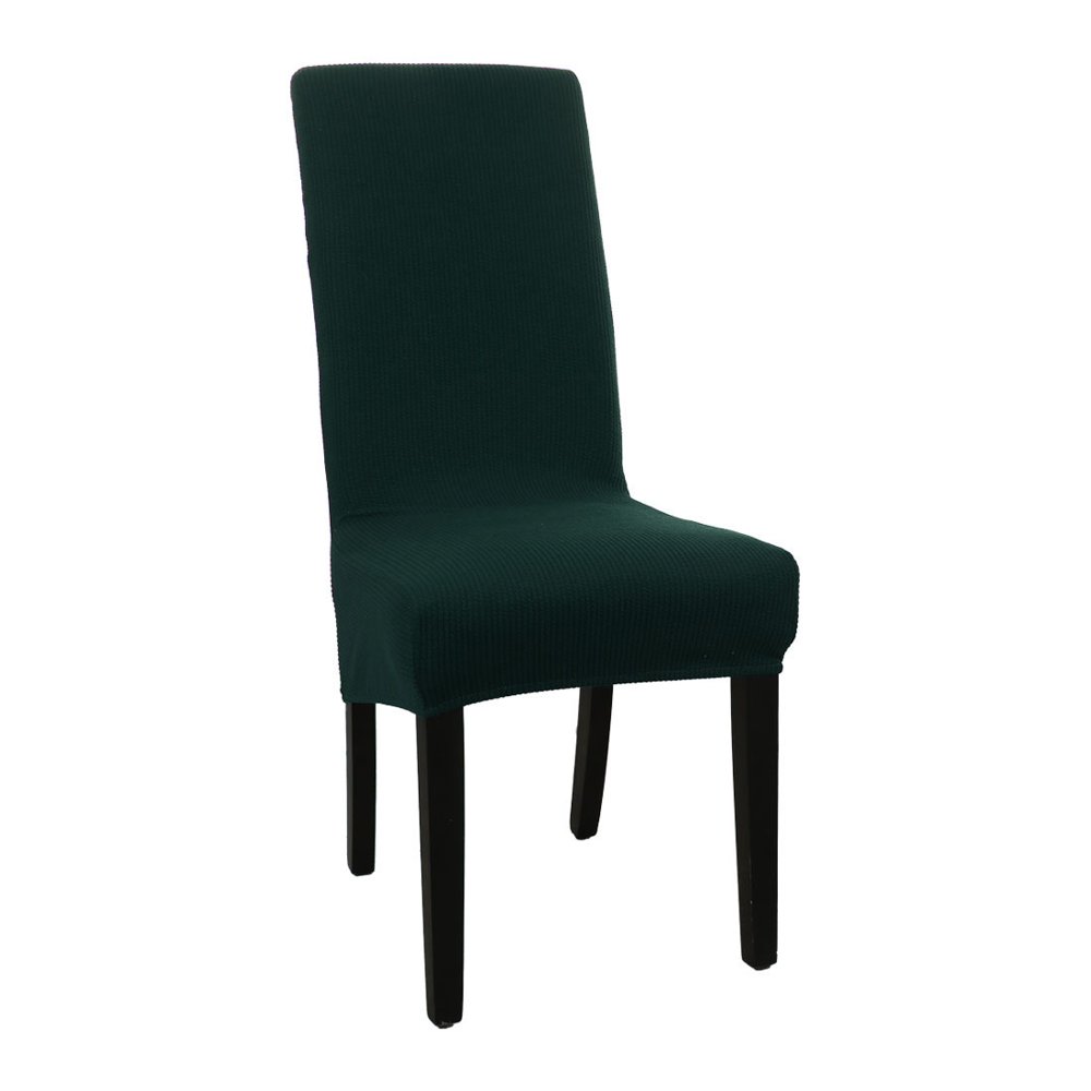 Piccocasa Elastic Polyester 1 Piece High Back Chair Covers(Dark Green