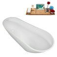 thumbnail image 4 of 67" Streamline B-316-90-WH Soaking Freestanding Tub and Tray With Internal Drain in Glossy White, 4 of 10
