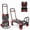Red, variant on Adnoom 2-in-1 Folding Hand Truck Heavy Duty, 300 lbs Capacity Utility Cart with 4 Wheels, Retractable Handle Convertible Platform Dolly for Moving Boxes Furniture Luggage, Orange