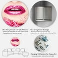 thumbnail image 5 of Designart 'Close-Up Of Golden Female Lips II' Modern Circle Metal Wall Art 29x29 - Disc of 29, 5 of 5