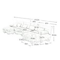 thumbnail image 2 of 4 Seater Modular Sectional Cloud Couch, Chenille Deep Seat Sofa Couch with Pillows and 2 Ottomans, Upholstered Wide Arm Sofa, Comfy Cloud Couch for Living Room, Blue, 2 of 9
