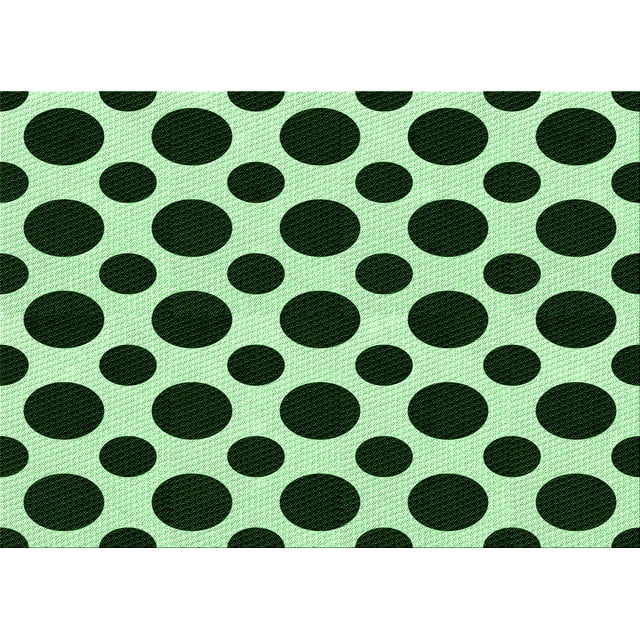Ahgly Company Machine Washable Indoor Rectangle Transitional Dark Forest Green Area Rugs, 6' x 9'