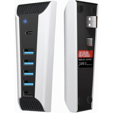 SHUWND 5 Ports USB Hub for PS5, 1 to 5 Splitter Expander HUB Adapter for Playstation 5