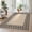 Black White, variant on Modern Bordered Hallway Rugs 2x6 Durable Easy Jute Rugs Runner with Non-Slip Backing, Contemporary Carpet Runner, Stain-Resistant Thin Floor Cover for Laundry, Backyard, Brown Black