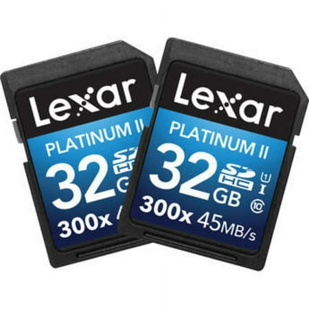 32GB Platinum II UHS-I 300x SDHC Memory Card (Class 10 2-Pack)