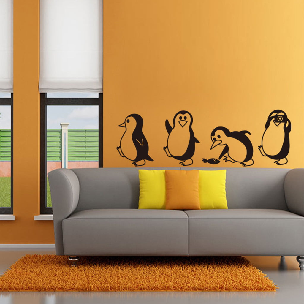 Home Decoration Wall Paper Art Viny Removable Sticker Penguin Kids Room Decor Z 