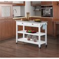 thumbnail image 1 of American Heritage Chariot de Cuisine avec Dessus en Acier Inoxydable, Finition Bois Blanc, 1 of 10