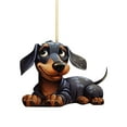 thumbnail image 2 of Fiudx Adorno Navideño de Perro, Colgante de Acrílico, Accesorio Alegre para Coche, Decoración Única para Oficina, Artículos para Fiestas, Regalo Ideal de Navidad, Tamaño 8 X 0,4 Cm., 2 of 4