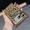 thumbnail image 2 of Case for iPhone 17 Pro, Compatible with MagSafe Gradient Glitter Bling Leopard Design Plating Camera Lens Protection Clear Soft Shockproof Anti-Scratch Cover for Women Girls, Gold, 2 of 11