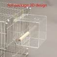 thumbnail image 5 of ZPAQI Parrots Clear Feeding Box Anti-spill Bird Hangable Food Container Feeder House, 5 of 10