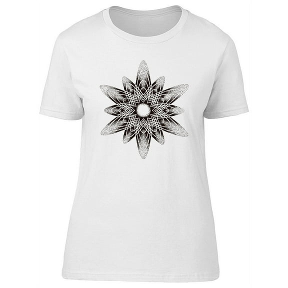 Flower Mandala In Atom Style T-Shirt Women -Image by Shutterstock, Female Medium