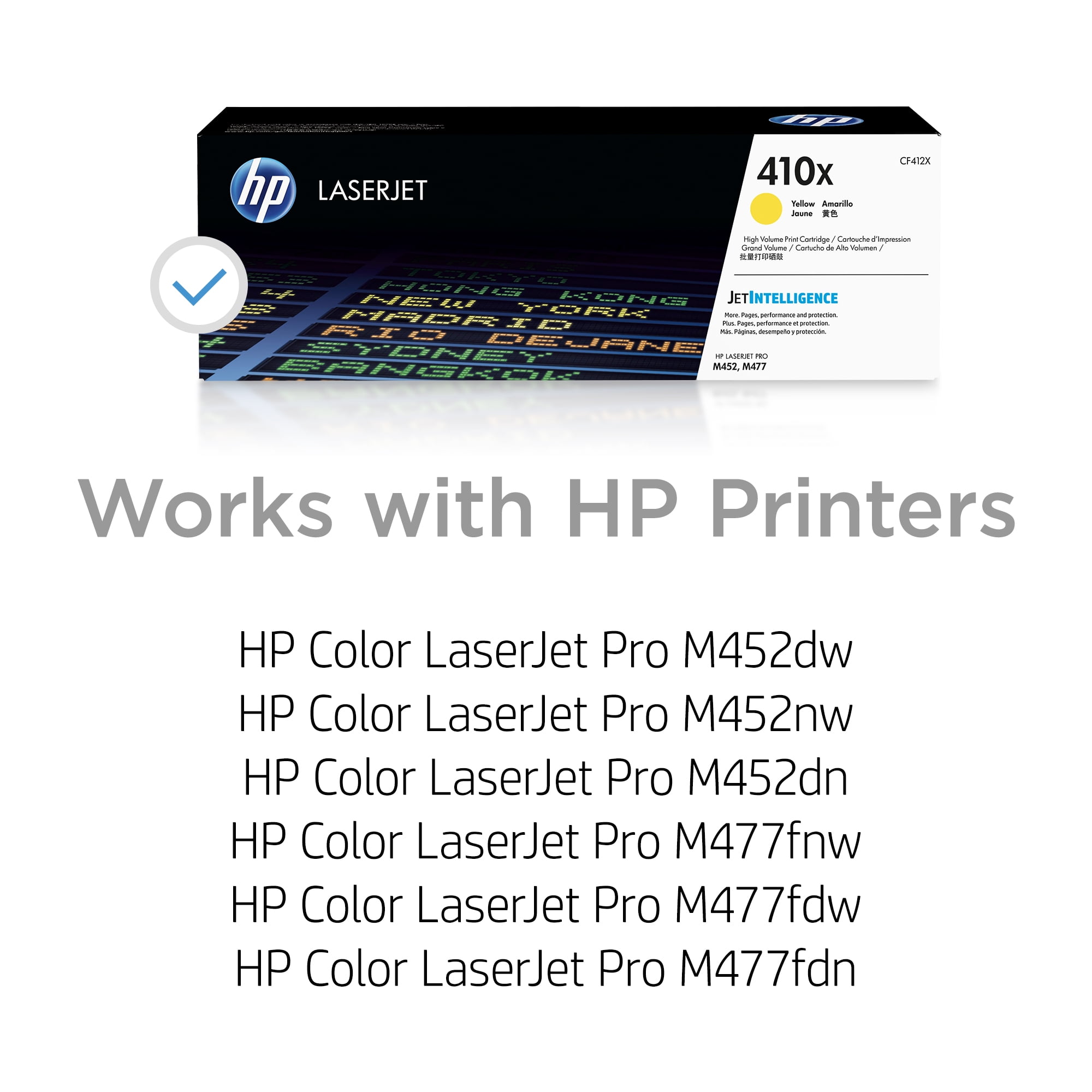 HP 410X (CF412X) Toner Cartridge, Yellow High Yield