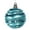 Turquoise, variant on Vickerman 8' Turquoise Stripe Candy Finish Wave Ball Christmas Ornament with Glitter Accents