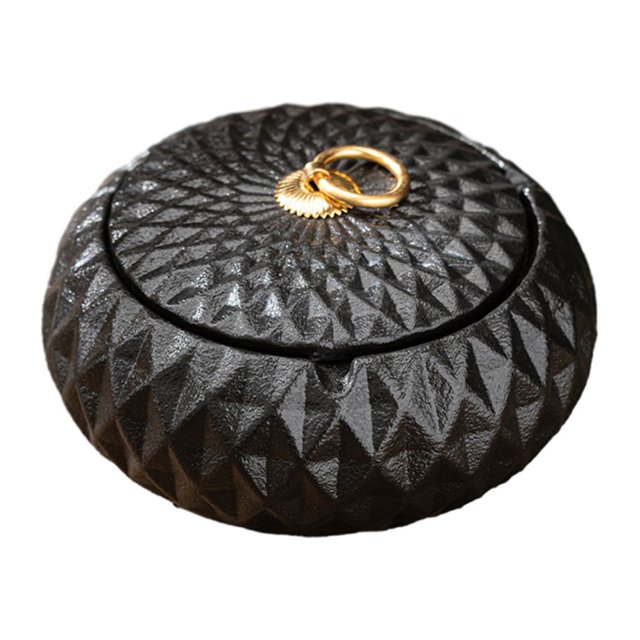 Wosthever Cenicero De Cigarros Con Tapa - Espacio Limpio Y Organizado Escritorio Cenicero De Cerámica Limpio Y Ordenado encendedores Angulares/elevación