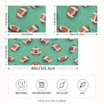 thumbnail image 2 of Yayeee Pillowcase Queen Size Set of 2 Satin Wrinkle Resistant Pillow Case, Green American Footballs, 2 of 8