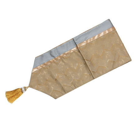 

With Tassel Home Decor Wedding Washable Diamond Pattern Table Runner Polyester