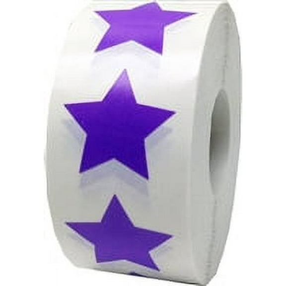 Green Star Stickers, 1 Inch in Size, 500 Labels on a Roll
