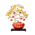 thumbnail image 1 of Árbol de la fortuna de cristal con base decorativa y lingotes de oro for decoración del hogar., 1 of 3