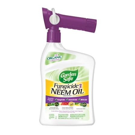 Garden Safe Brand Fungicide3 with Neem Oil Concentrate, 28 Fl Oz