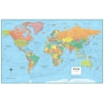 thumbnail image 1 of Swiftmaps 32" x 50" RMC Large World Wall Map Poster - Laminated Rolled (32x50 Signature World), 1 of 7